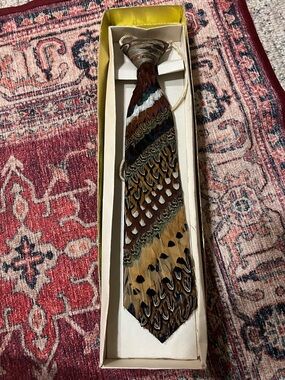 Vintage Pheasant Feather Neck tie